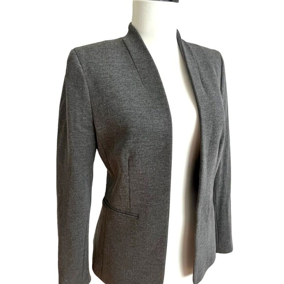 J Crew Going Out Blazer Stretch Twill Gray Heather Dove Womens Tall 2T 2 tall - Picture 6 of 14